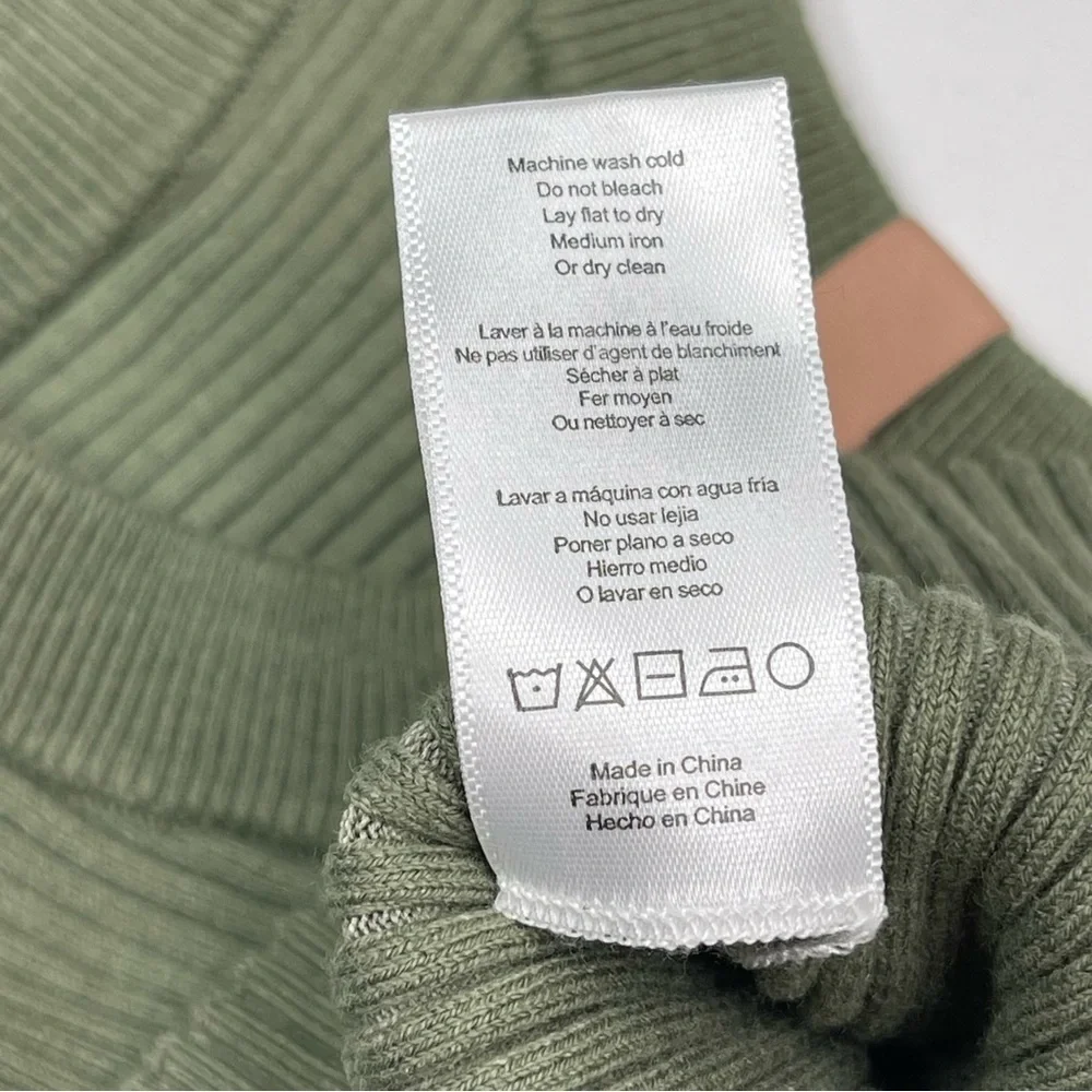 LUNYA Cozy Cotton Silk Crop Ribbed Tank Top Green Comfy Luxury Lounge  Summer - Picture 9 of 10